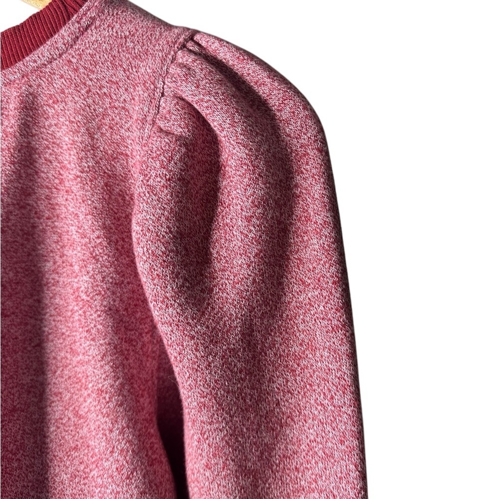 🔴5 for $40 SALE! 
Loft Petites RedPink Puff LgSleeve Fleeced Lined Sweatshirt SP - Picture 4 of 7